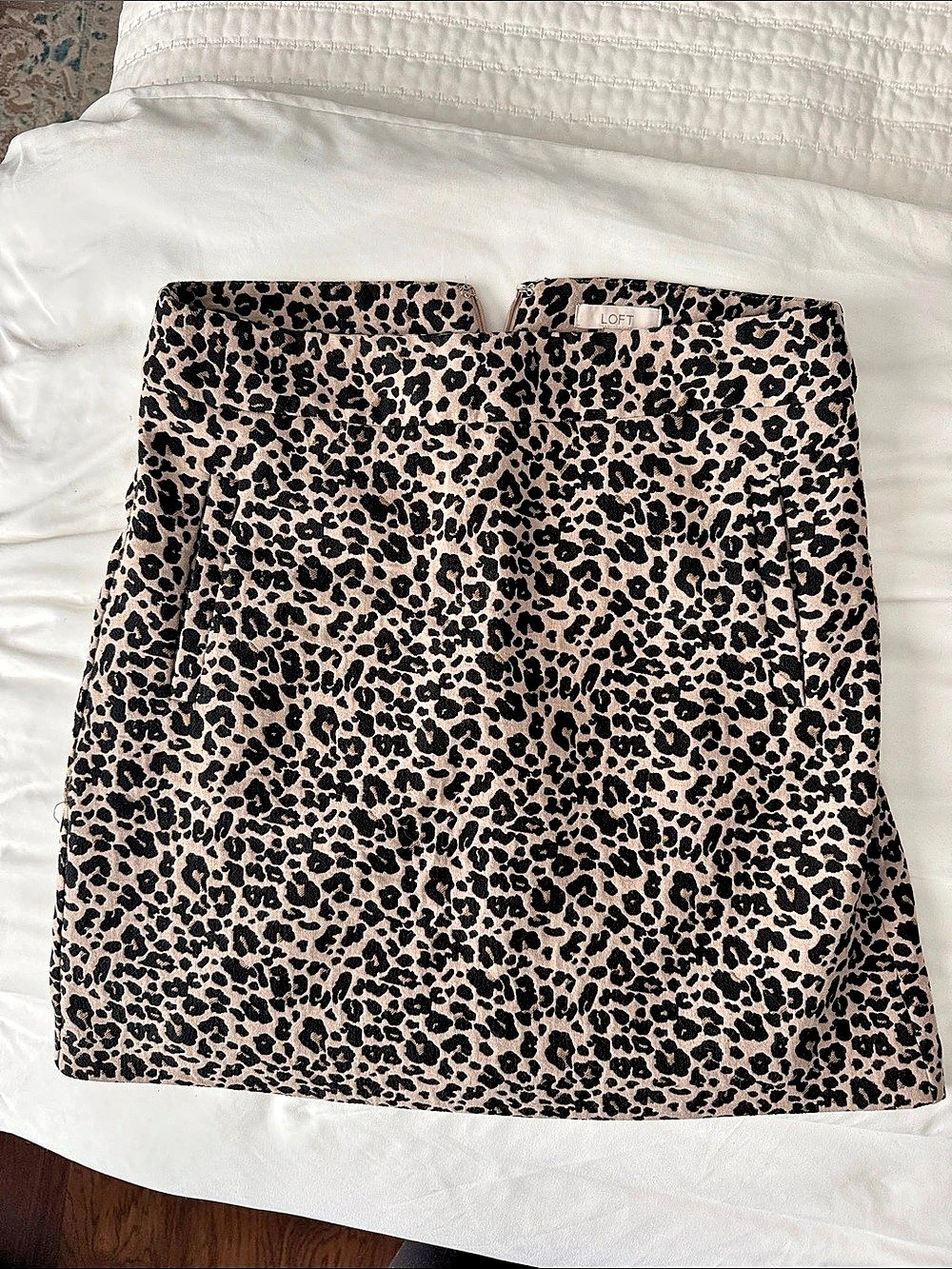 LOFT Leopard Print Mini Skirt Pink & Black